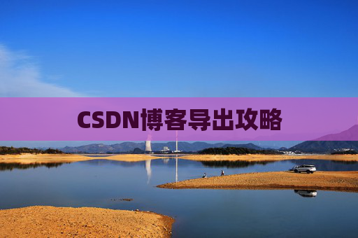 CSDN博客导出攻略